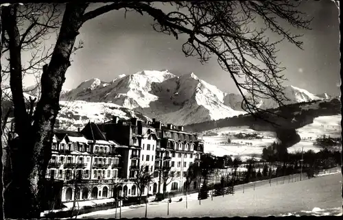 Ak Combloux Haute Savoie, La Residence et le Mont Blanc