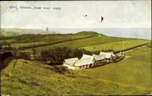Ak Cromer East of England, View from Golf Links