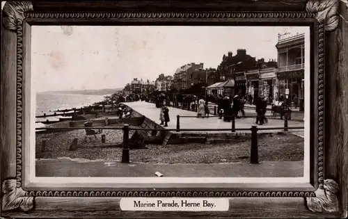 Passepartout Ak Herne Bay South East England, Marine Parade