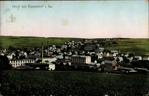 Ak Eppendorf in Sachsen, Totalansicht der Ortschaft