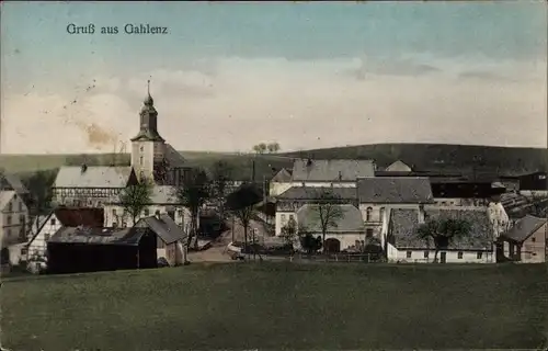 Ak Gahlenz Oederan Sachsen, Blick auf den Ort