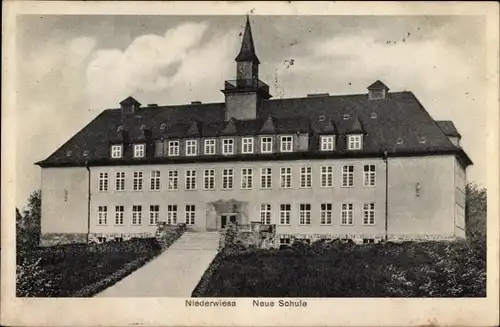 Ak Niederwiesa Sachsen, Neue Schule, Einweihung 1927