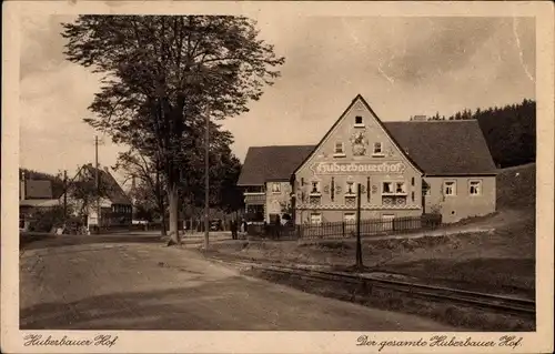 Ak Herold Thum im Erzgebirge Sachsen, Fremdenheim und Sommerfrische Huberhauer Hof, Totale