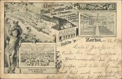 Litho Zerbst in Anhalt, Stadttheater Cafe, Innenansicht