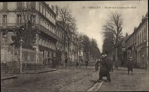 Ak Cholet Maine et Loire, Boulevard Gustave Richard