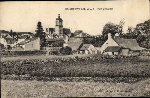 Ak Beaufort Maine et Loire, Vue generale