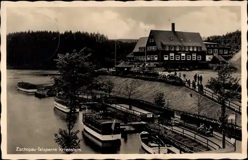 Ak Kriebstein Mittelsachsen, Zschopau Talsperre, Gaststätte