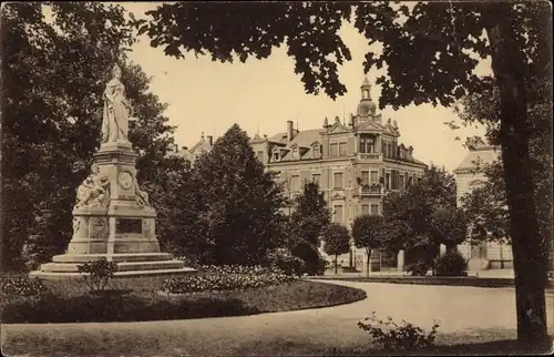 Ak Frankenberg an der Zschopau Sachsen, Friedenspark, Denkmal