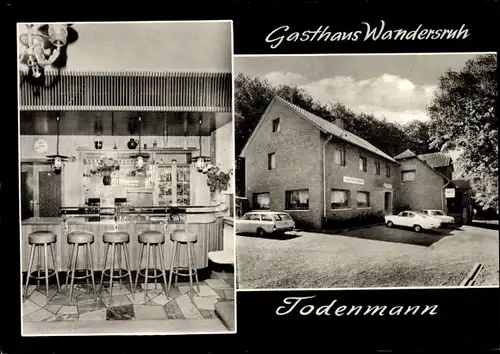 Ak Todenmann Rinteln in Niedersachsen, Gasthaus Wandersruh, Bar, Inh. Fritz Tebbe