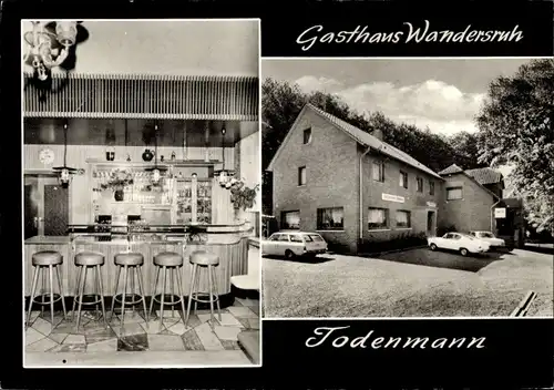 Ak Todenmann Rinteln in Niedersachsen, Gasthaus Wandersruh, Bar, Inh. Fritz Tebbe