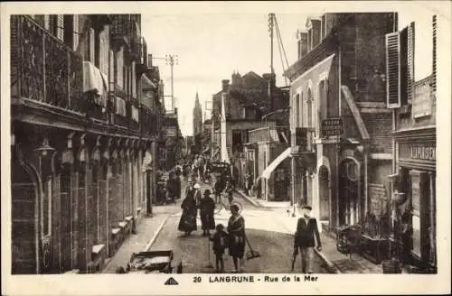 Ak Langrune Calvados, Rue de la Mer