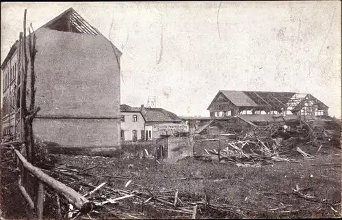 Ak Chemnitz in Sachsen, Zerstörte Gebäude, Sturmkatastrophe 1916