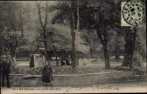 Ak Le Havre Seine Maritime, Le Jardin Saint Roch