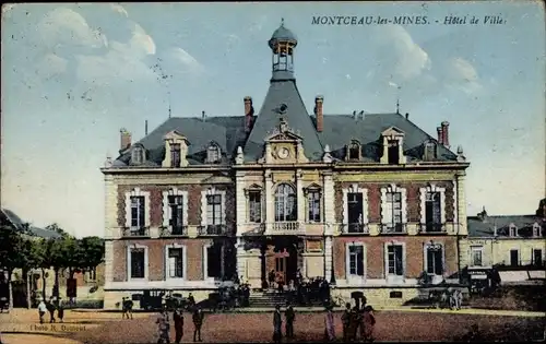 Ak Montceau les Mines Saône et Loire, Hotel de Ville