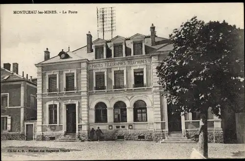 Ak Montceau les Mines Saône et Loire, La Poste