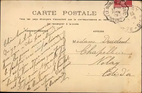 Buchstaben Ak Un Baiser de Montceau les Mines Saône et Loire