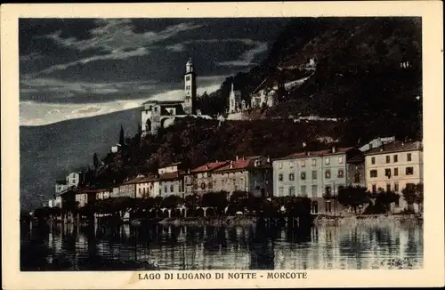 Ak Morcote Kanton Tessin, Lago di Lugano di Notte