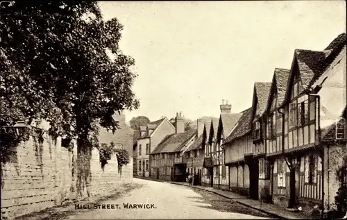 Ak Warwick Warwickshire England, Mill Street