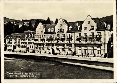 Ak Baden Kanton Aargau, Hotel Schwanen