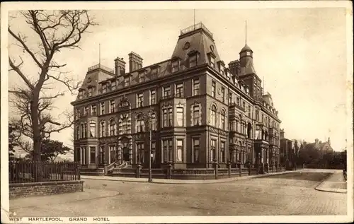 Ak West Hartlepool North East England, Grand Hotel