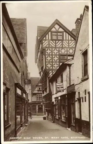 Ak Stafford West Midlands England, Ancient High House, St. Mary Gate