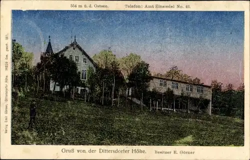 Luna Ak Dittersdorf Amtsberg im Erzgebirge, Gasthaus Dittersdorfer Höhe