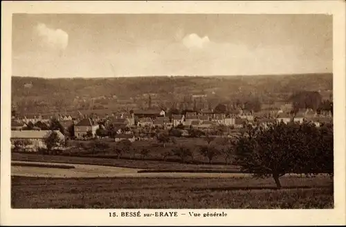 Ak Bessé sur Braye Sarthe, Vue generale