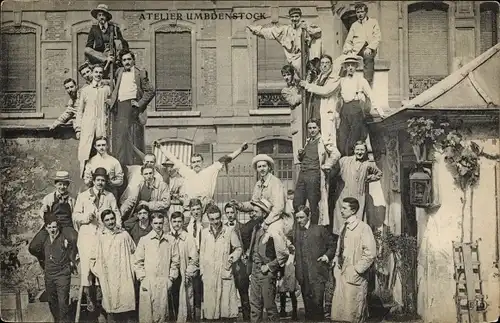 Ak Paris VI, Gruppenbild Atelier Umbdenstock, Ecole des Beaux Arts