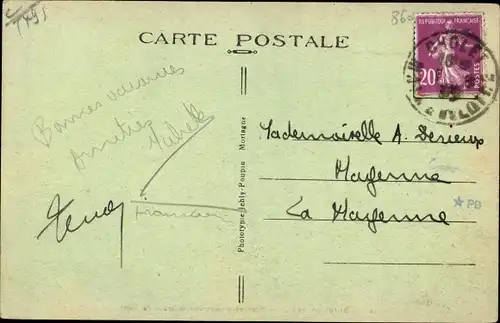 Ak Cholet Maine et Loire, Boulevard Gustave Richard, La Poste