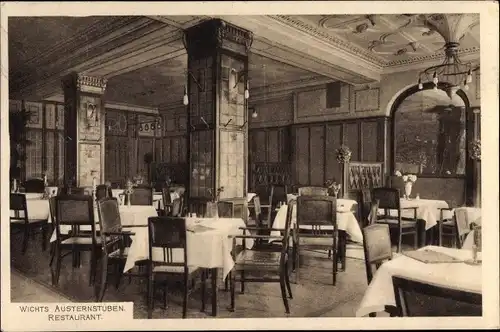 Ak Kiel in Schleswig Holstein, Restaurant Wichts Austernstuben, Innenansicht