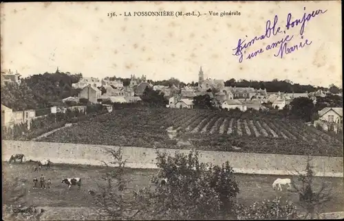 Ak La Possonnière Maine-et-Loire, Vue generale