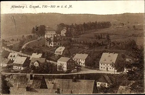 Ak Altenberg im Erzgebirge, Teilansicht, Vogelschau