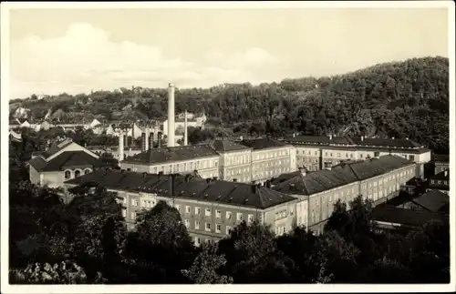 Ak Meißen, Gebäude der Meißner Porzellan Manufaktur, Gesamtansicht