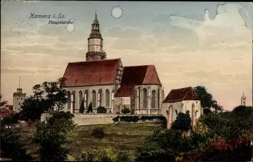 Ak Kamenz Sachsen, Hauptkirche