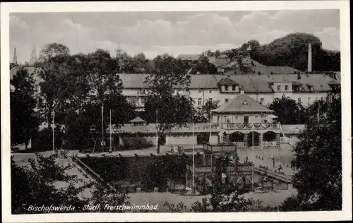 Ak Bischofswerda in Sachsen, Freischschwimmßbad