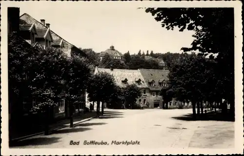 Ak Bad Gottleuba Berggießhübel in Sachsen, Marktplatz