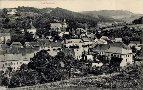 Ak Bad Gottleuba Berggießhübel in Sachsen, Blick auf den Ort