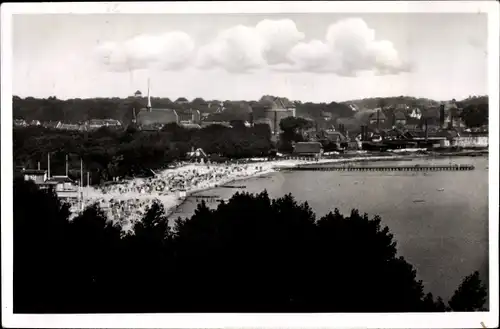 Ak Ostseebad Eckernförde, Strandpartie