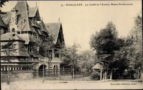 Ak Houlgate Calvados, Le Castel et l'Avenue Maria Feodorowna
