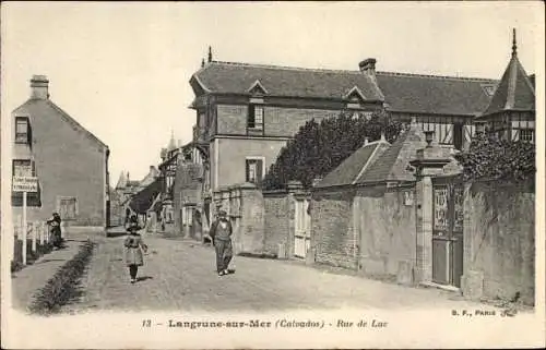 Ak Langrune sur Mer Calvados, Rue de Luc