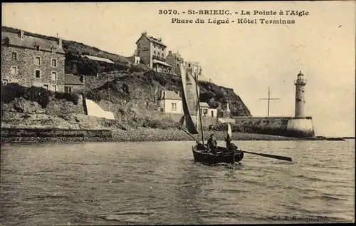Ak Saint Brieuc Côtes d'Armor, La Pointe a l'Aigle, Phare du Legue, Hotel Terminus