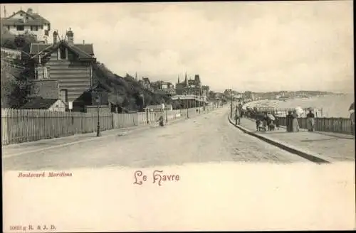 Ak Le Havre Seine Maritime, Boulevard Maritime