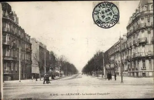 Ak Le Havre Seine Maritime, Boulevard Francois 1.