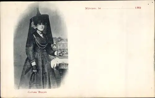 Ak Mâcon Saône-et-Loire, Costume Bressan