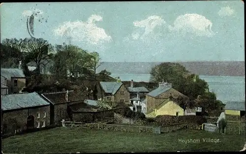 Ak Heysham Village England, Blick auf den Ort
