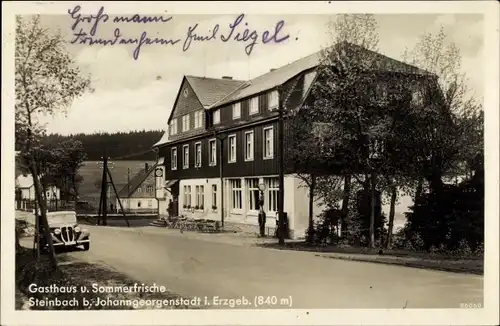 Ak Steinbach Johanngeorgenstadt im Erzgebirge, Gasthaus Steinbach