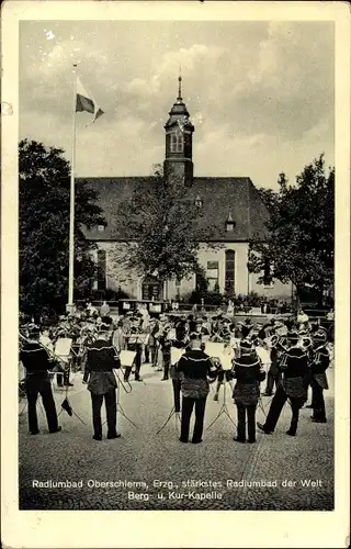 Ak Oberschlema im Erzgebirge, Berg und Kurkapelle