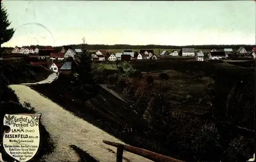 Ak Besenfeld Seewald in Baden Württemberg, Totale, Gasthof zum Lamm