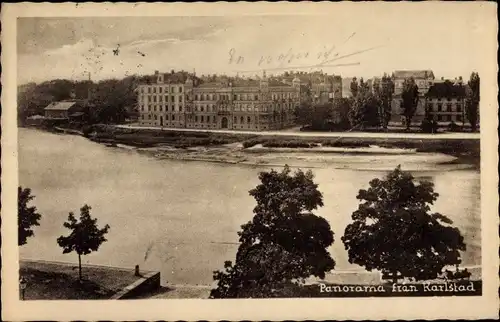 Ak Karlstad Schweden, Blick auf den Ort