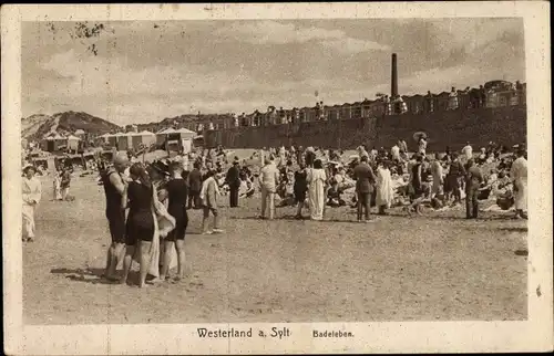 Ak Westerland auf Sylt, Badeleben